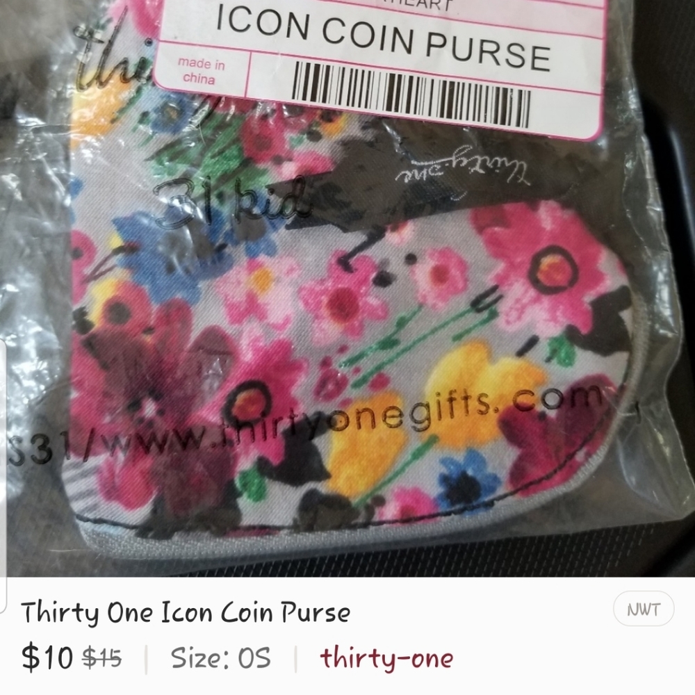 Thirty one icon heart coin purse